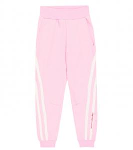 Полосатые трикотажные спортивные штаны Monnalisa, розовый