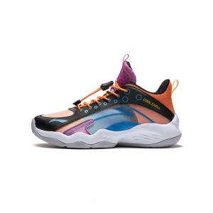 Детские баскетбольные кроссовки Kids LINING YOUNG, черный/Sun оранжевый/Vision синий