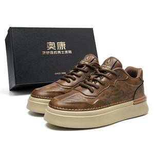 AOKANG AK DUNK серия скейтборд обувь мужские низкие черно-коричневые премиум красный коричневый стандартный размер спортивной обуви