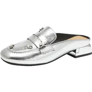 ZHR Женские противоскользящие закрытые тапочки бежевые, цвет Beige