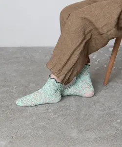 Носки с ромбовидным кружевом Tricot, цвет 41Lime