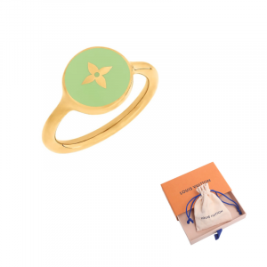 LOUIS VUITTON Эмалевое кольцо Women's Green/Gold