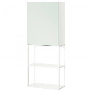 Комбинация для хранения ENHET IKEA, 60x32x150 см, цвет white/pale grey-green