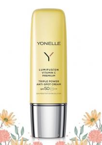 Крем для обесцвечивания SPF50 с витамином С, 50 мл Yonelle Lumifusion