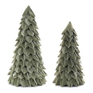 Елка декоративная Melrose International Fabric Pine Tree, 2 штуки, зеленый