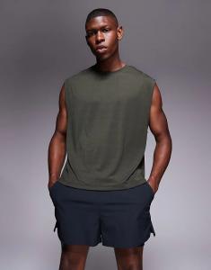 4505 быстросохнущая спортивная майка свободного кроя цвета хаки