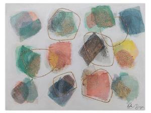 Картина KUNSTLOFT handgemalt Buntes Zusammenspiel цвет multicolor/weiß