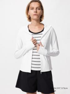 Толстовка AIRism Ultra Stretch с UV-защитой Uniqlo, 00 white
