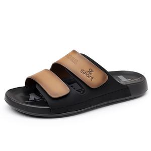 Мужские тапочки-слайды из кожи с резиновой подошвой, с прошивкой, устойчивые к запахам XIMO BULL, Yellow