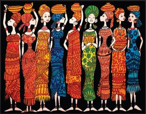 Раскраска Бархатная 47x35 Африканские женщины Inna marka