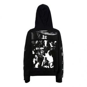 Толстовка men's caravaggio back printing black Off-White, черный