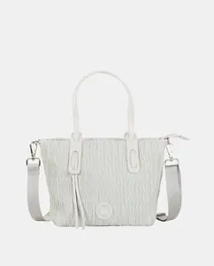 Средняя плиссированная нейлоновая сумка Devota & Lomba, цвет Crudo