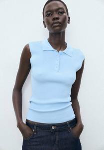 Поло Mango Polo shirt, Light Blue