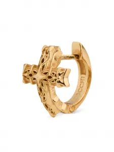 Серьга-кольцо с крестом Нотр-Дам Emanuele Bicocchi, золотистый
