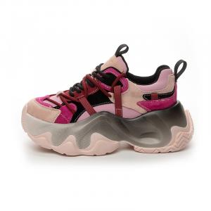 Кроссовки женские толстые низкие Chovo, цвет Rose Red