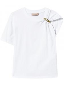TWINSET футболка с цепочкой, белый