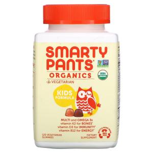 Добавка SmartyPants Organics Kids Formula с вишней и ягодной смесью, 120 вегетарианских жевательных конфет