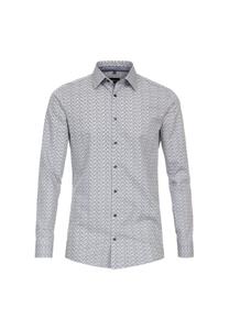 Рубашка с деловым принтом современный крой Venti, синий