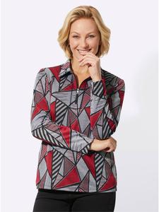 Рубашка-поло с серо-красным принтом WITT WEIDEN