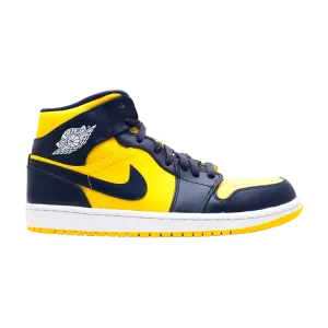 Кроссовки Air Jordan 1 Mid 'Michigan', желтый