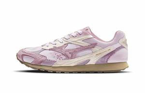 Mizuno LG 60S Cherry Blossom Rain нескользящие низкие повседневные кроссовки unisex светло-фиолетовый