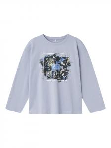 Мягкий свитер с длинными рукавами, круглый вырез, рубашка с длинными рукавами фиолетового цвета. name it