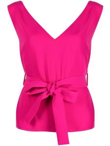 P.A.R.O.S.H. блузка без рукавов с завязками на талии, розовый