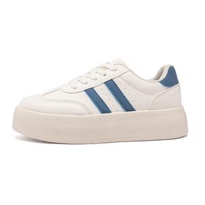 RENBEN Женские низкие скейтерские кеды бежево-голубые, цвет Beige Blue