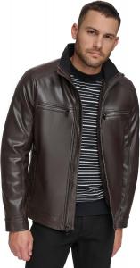 Мужская повседневная куртка Calvin Klein Essential из искусственной кожи, Heritage Brown