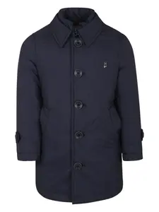 Пуховик с логотипом Herno Kids, синий