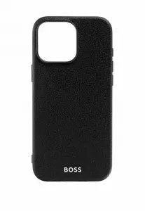 Чехол с зернистой текстурой для iphone 16 pro max Boss, Black