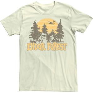 Мужская футболка Star Wars Ewoks Endor Forest Sunset Licensed Character