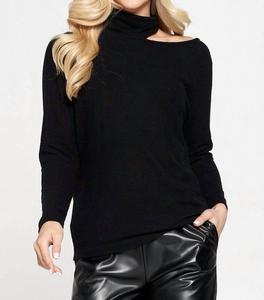 Водолазка с открытыми плечами черного цвета reneec.