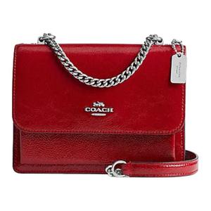 Кожаная сумка через плечо Klare Cow, миниатюрная женская красная COACH