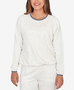 Вязаный пуловер с объемным низом и вкраплениями Ruby Rd, Ivory Multi