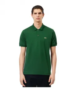 Зеленая рубашка-поло с двумя пуговицами Lacoste, зеленый