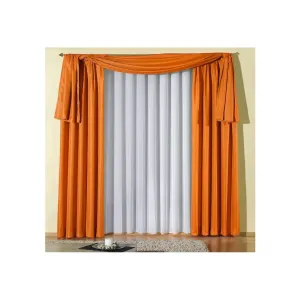 Шторa Janine с петлями, 1 шт. Wirth, оранжевый