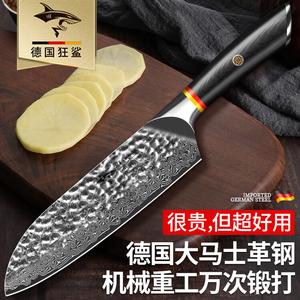 Mad Shark Дамасский кухонный нож, профессиональный шеф-нож для нарезки фруктов и мяса, механическая ковка