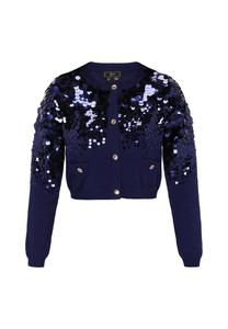 Вязаный кардиган faina, темно-синий