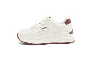 Низкие повседневные туфли женские HLA, Beige Red