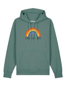 Толстовка Watapparel  Love is Love, зеленый