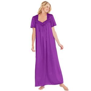 Только необходимое женское длинное шелковистое платье больших размеров с кружевной отделкой Only Necessities, цвет Fresh Berry