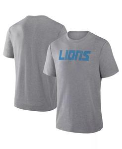 Футболка мужская, серо-лиловая, Detroit Lions, Tri-Blend Fanatics