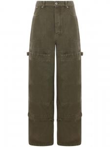 Off-White широкие джинсы карго, зеленый