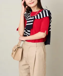 Вязаная футболка с круглым вырезом, пригодная для стирки и защиты от УФ-излучения Avv, цвет Red