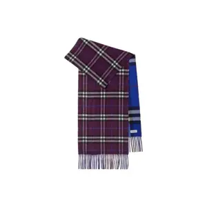 Burberry Реверсивный клетчатый кашемировый шарф, Purple