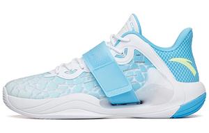 Баскетбольные кроссовки Water Flower 4 мужские с низким верхом белого/королевского синего цвета Anta