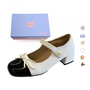 Туфли Мэри Джейн на массивном каблуке для женщин Xingdiman, Silver