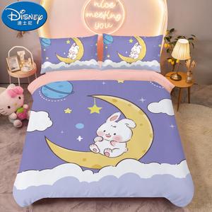 Disney Комплект постельного белья для кровати 1,5 м: простыня на резинке, пододеяльник 150*200 см, MOON RABBIT