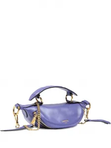 Мини-сумка-оригами из изогнутой кожи через плечо Lancel, синий